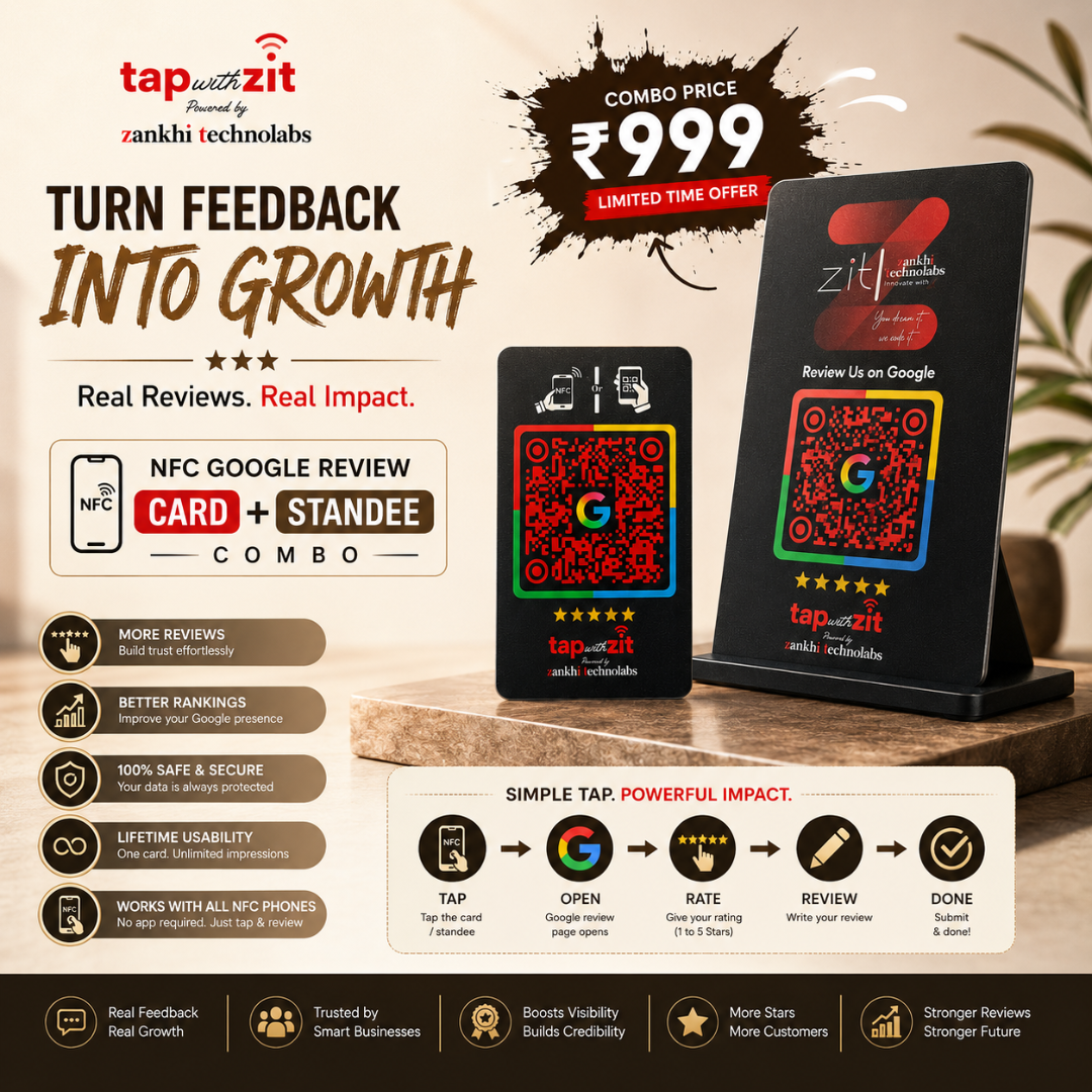 Basic Google Review Card + Standee view 4